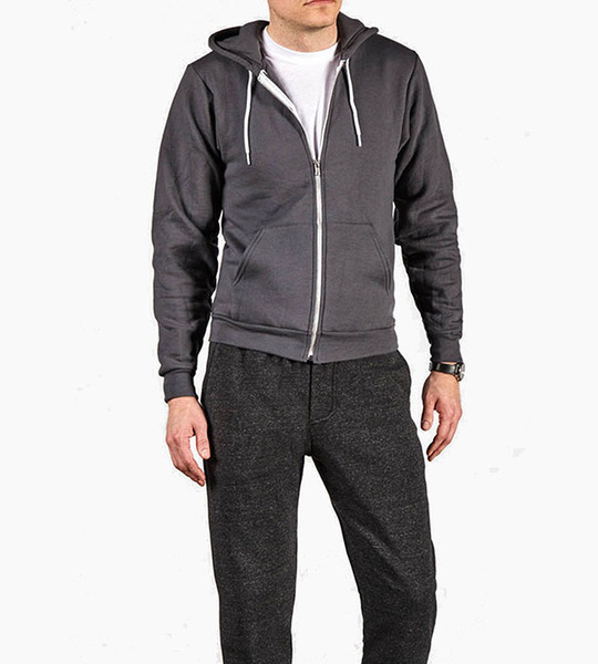 Alternative apparel rocky eco fleece zip hoodie eco black