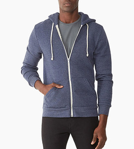 Alternative apparel rocky eco fleece zip hoodie eco true navy