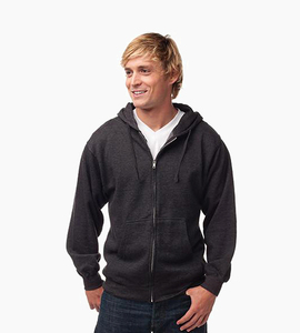 Independent trading company standard supply series men s zip hood charcoal heather