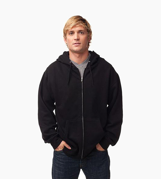 Independent trading company standard supply series men s zip hood black