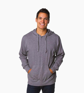 Independent trading company standard supply series men s jersey pullover hood gunmetal heather