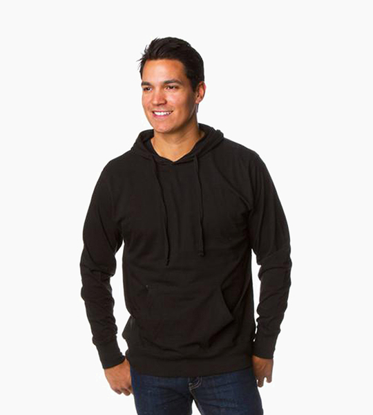 Independent trading company standard supply series men s jersey pullover hood black