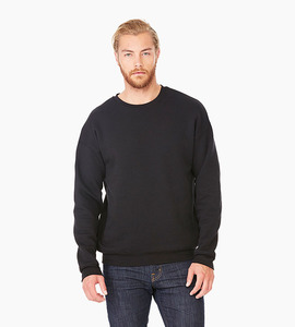 Bella canvas unisex sponge fleece drop shoulder sweatshirt black