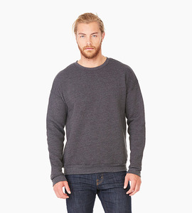 Bella canvas unisex sponge fleece drop shoulder sweatshirt dark grey heather