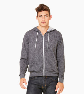 Bella canvas unisex sponge fleece full zip hoodie digital grey