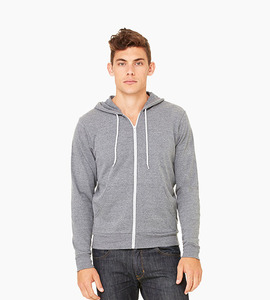 Bella canvas unisex sponge fleece full zip hoodie deep heather