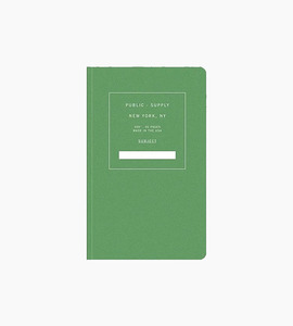 Public supply notebook single green 02