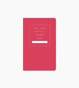 Public supply notebook single red 02
