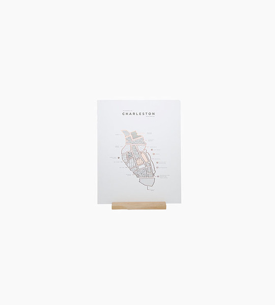 42 pressed co. roam map prints charleston