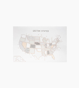 42 pressed co. roam map prints usa