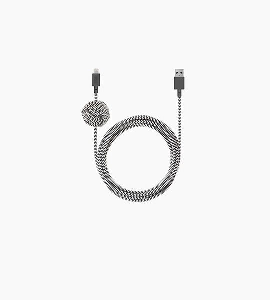 Native union night cable zebra