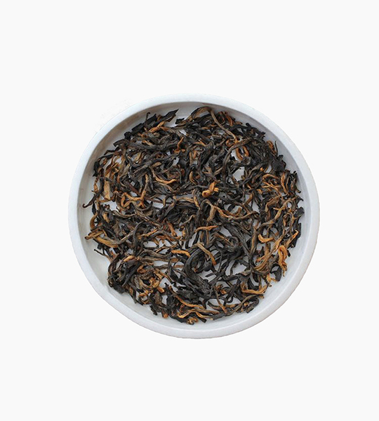 Leaves and flowers black tea golden monkey