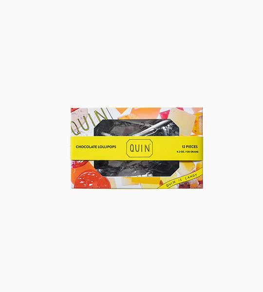 Quin candy chocolate lollipops
